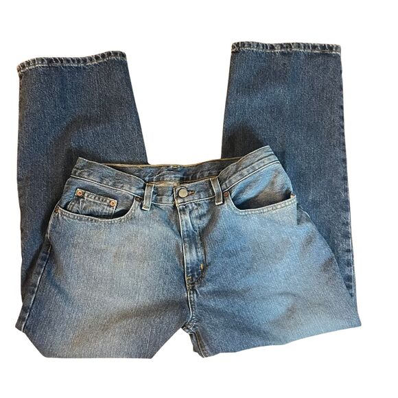 Vintage Polo Jeans Ralph Lauren Womens 10 Heritage Preppy Cropped Saturday Jeans - Picture 14 of 16